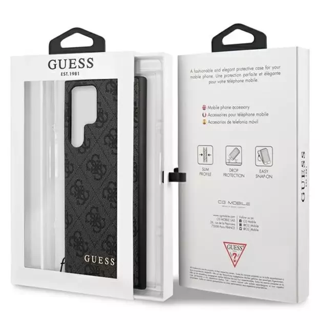 Guess GUHCS23LGF4GGR S23 Ultra S918 grey/grey hardcase 4G Charms Collection 7