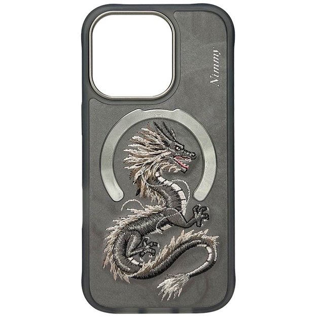 Nimmy Dragon MagSafe Case for iPhone 16 Pro Max - Gray 2