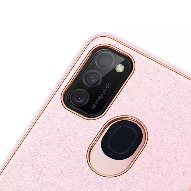Dux Ducis Yolo elegant case made of soft TPU and PU leather for Samsung Galaxy M30s pink 20