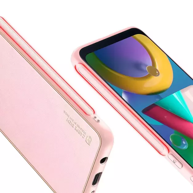 Dux Ducis Yolo elegant case made of soft TPU and PU leather for Samsung Galaxy M30s pink 19