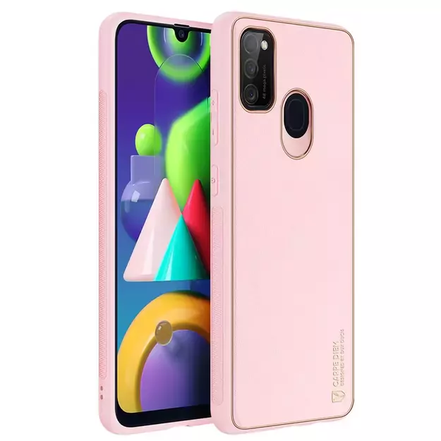 Dux Ducis Yolo elegant case made of soft TPU and PU leather for Samsung Galaxy M30s pink 15