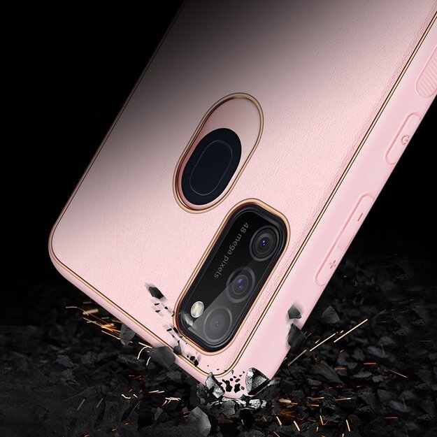 Dux Ducis Yolo elegant case made of soft TPU and PU leather for Samsung Galaxy M30s pink 10