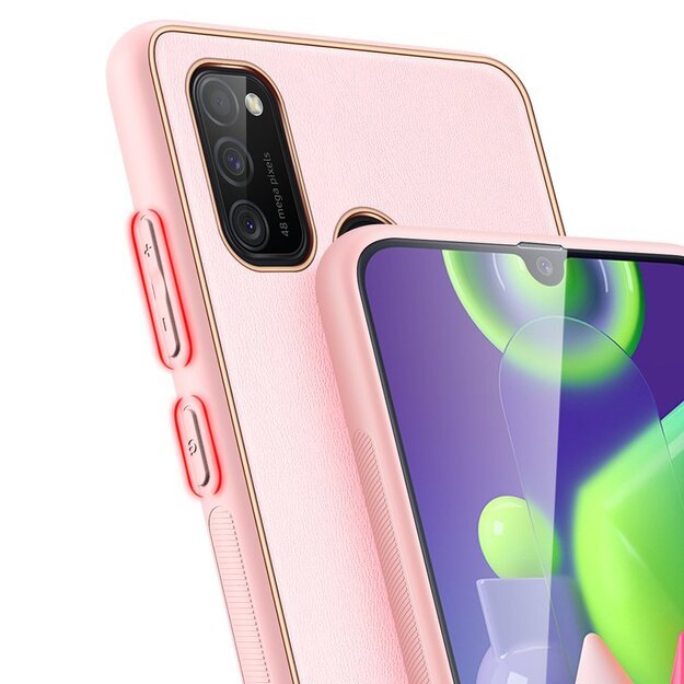 Dux Ducis Yolo elegant case made of soft TPU and PU leather for Samsung Galaxy M30s pink 5