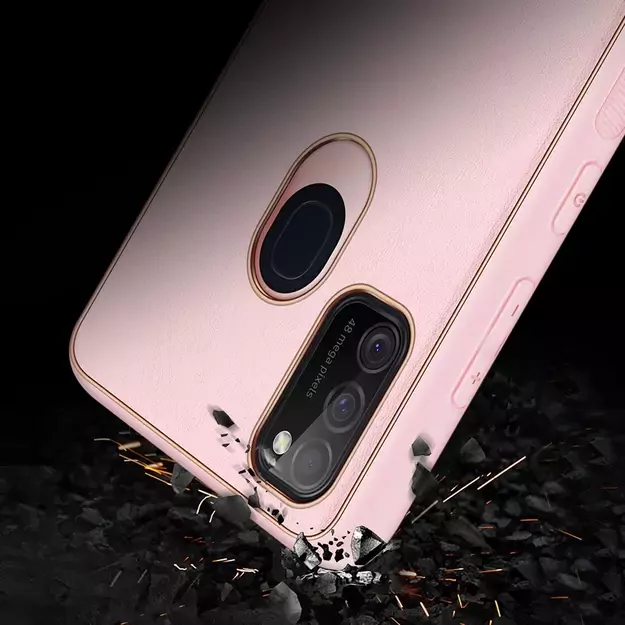 Dux Ducis Yolo elegant case made of soft TPU and PU leather for Samsung Galaxy M30s pink 23