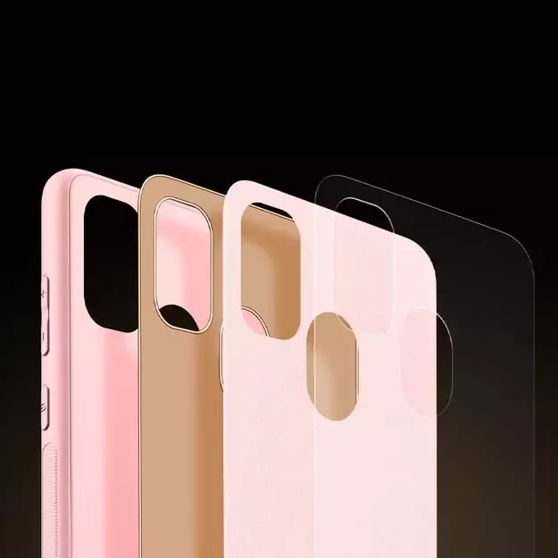 Dux Ducis Yolo elegant case made of soft TPU and PU leather for Samsung Galaxy M30s pink 22