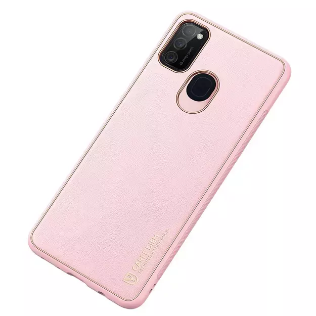 Dux Ducis Yolo elegant case made of soft TPU and PU leather for Samsung Galaxy M30s pink 16