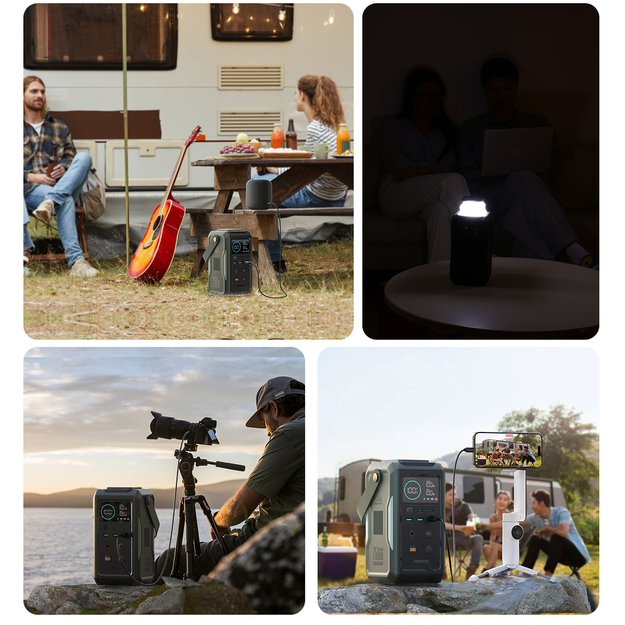 Powerbank Joyroom JR-PBF10 75000mAh 100W 3x USB-C 3x USB-A with foldable flashlight and handle - green 14