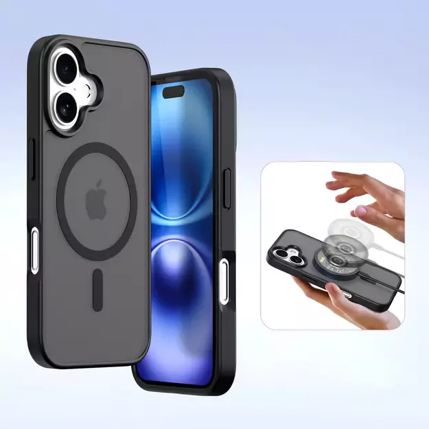 Dux Ducis Lawa Leather Case for iPhone 16 - Black 16
