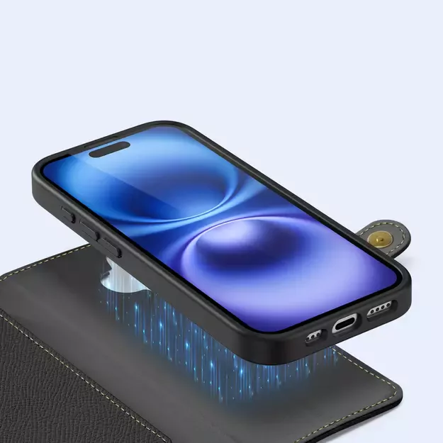 Dux Ducis Lawa Leather Case for iPhone 16 - Black 15