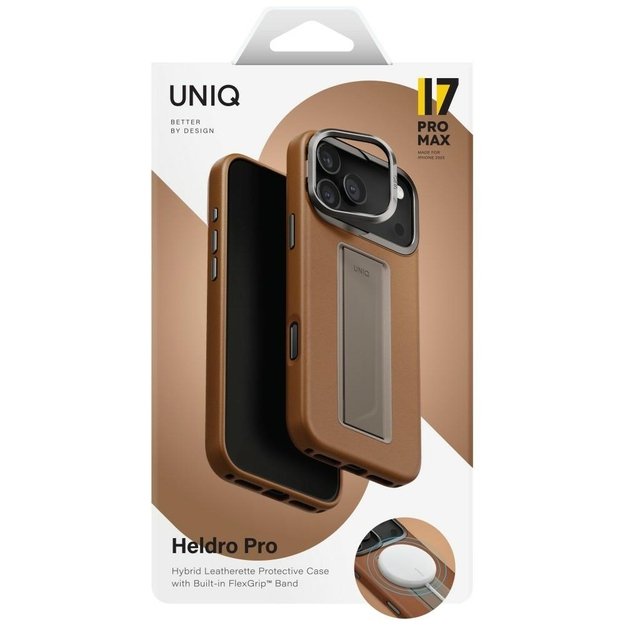 Uniq Heldro Pro Magclick Charging Case for iPhone 17 Pro Max - Brown 5