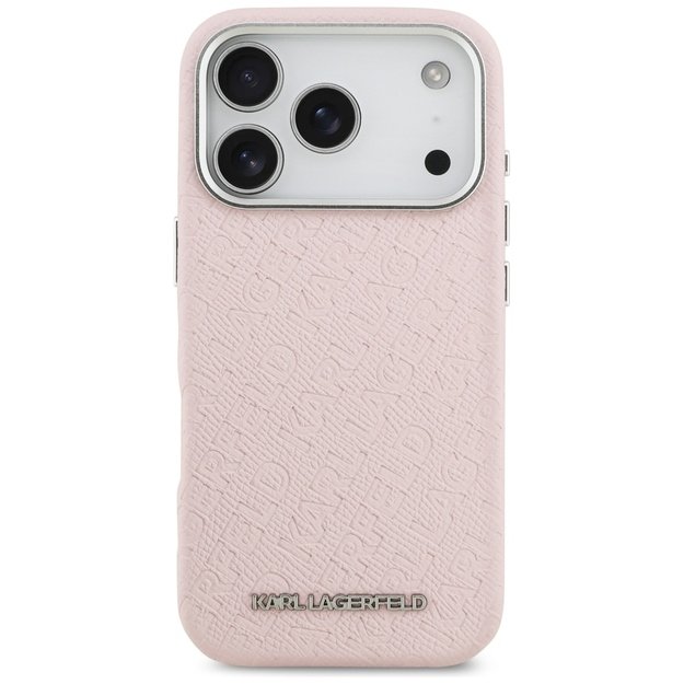 Karl Lagerfeld FW Stamped Karl MagSafe Case for iPhone 17 Pro - Pink 2