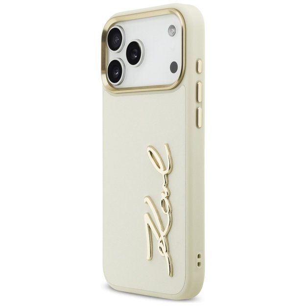 Karl Lagerfeld Karl Script Logo Case for iPhone 17 Pro Max - Beige 1