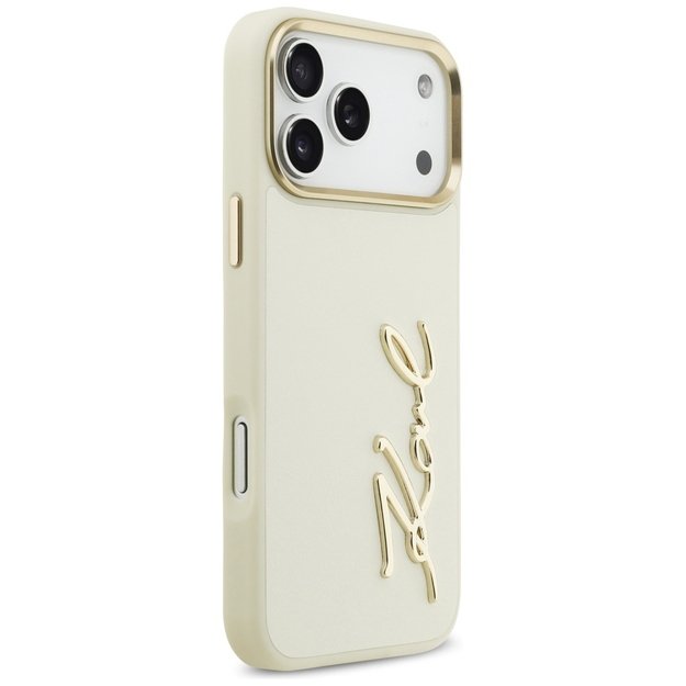 Karl Lagerfeld Karl Script Logo Case for iPhone 17 Pro Max - Beige 3
