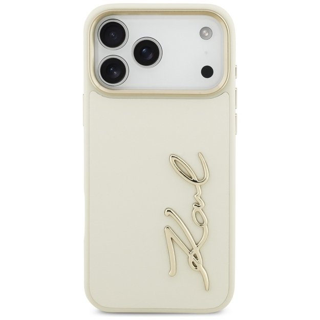 Karl Lagerfeld Karl Script Logo Case for iPhone 17 Pro Max - Beige 2