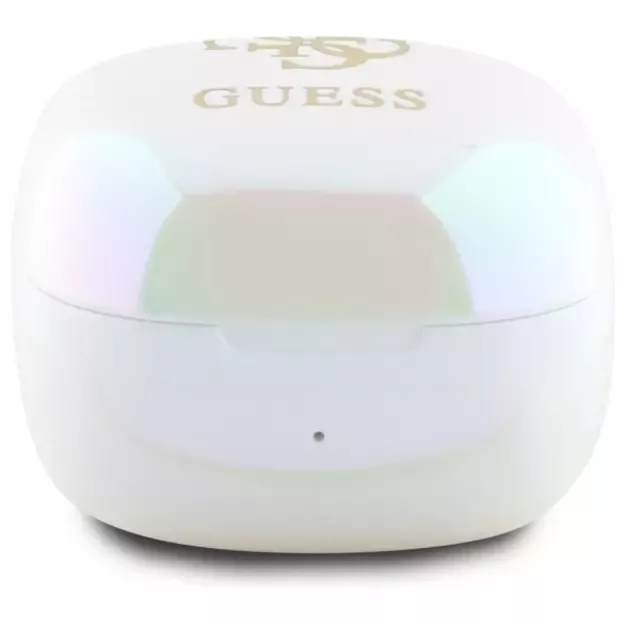 Guess Bluetooth headphones GUTWSJ144ESH TWS + docking station white/white Iridescent 4G Printed Logo 9