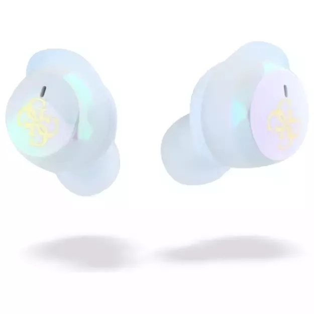 Guess Bluetooth headphones GUTWSJ144ESH TWS + docking station white/white Iridescent 4G Printed Logo 11