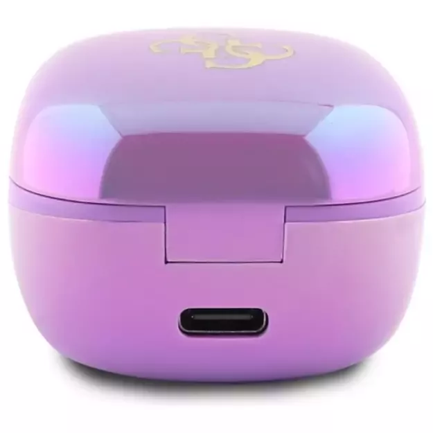 Guess 4G Printed Logo Bluetooth TWS Headphones + Docking Station - Purple 3