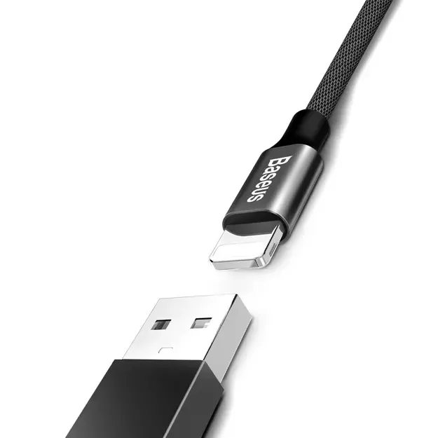 Baseus Yiven fabric braided cable USB / Lightning 1.2M black (CALYW-01) 3