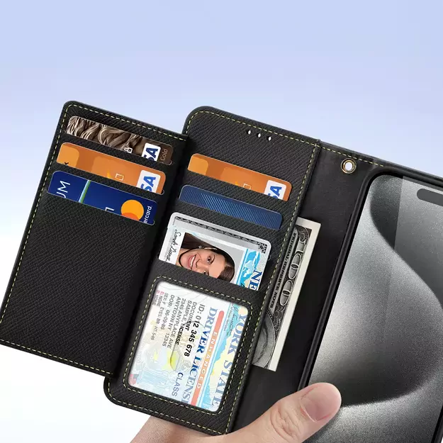 Dux Ducis Lawa Leather Case for iPhone 15 Pro Max - Black 3