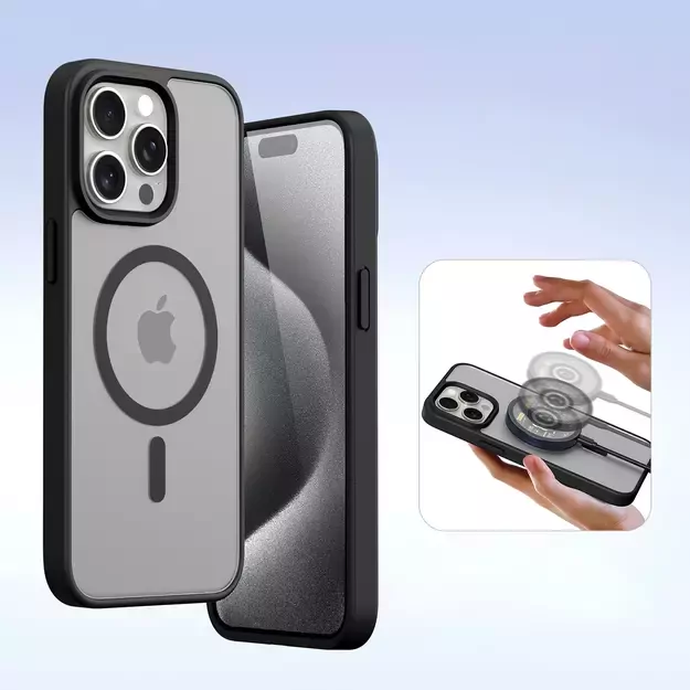 Dux Ducis Lawa Leather Case for iPhone 15 Pro Max - Black 4