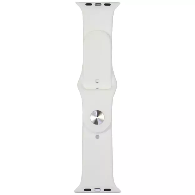 Audi Sport Red Logo Silicone Watch Strap for Apple Watch 44 / 45 / 46 / 49 mm - white 1