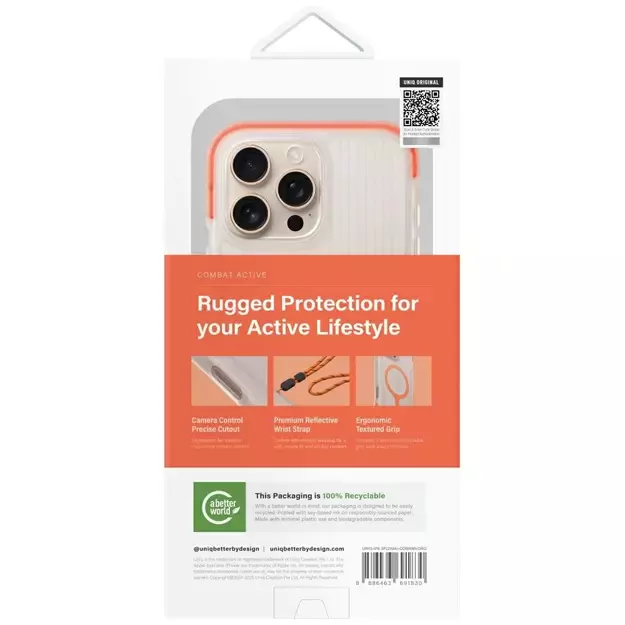 Uniq Combat Active Magclick Charging Case for iPhone 16 Pro - Orange 5