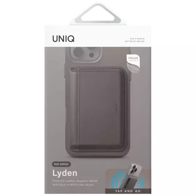 Uniq Lyden DS RFID Magnetic Wallet with Phone Stand - Gray 3