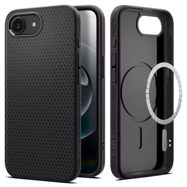 Spigen Liquid Air Mag MagSafe iPhone 16e Case - Matte Black