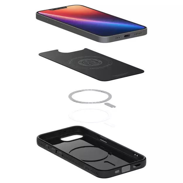 Spigen Liquid Air Mag MagSafe iPhone 16e Case - Matte Black 9