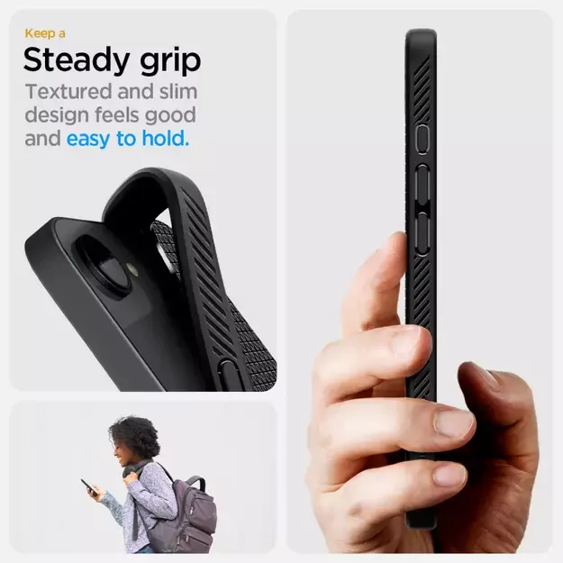 Spigen Liquid Air Mag MagSafe iPhone 16e Case - Matte Black 1