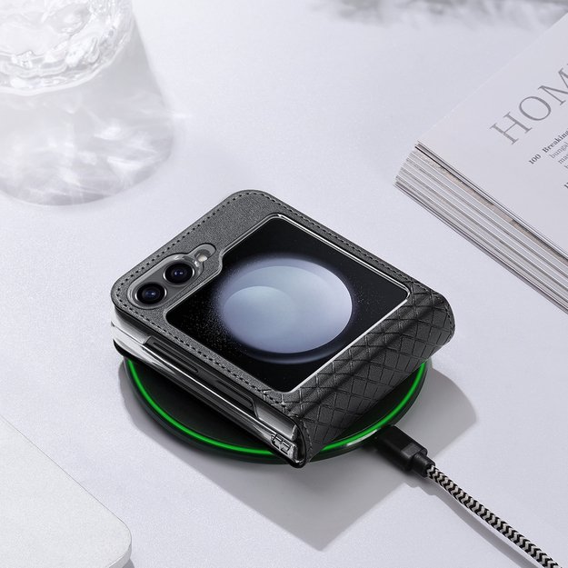 Dux Ducis Brill leather case for Samsung Galaxy Z Flip 6 - black 9