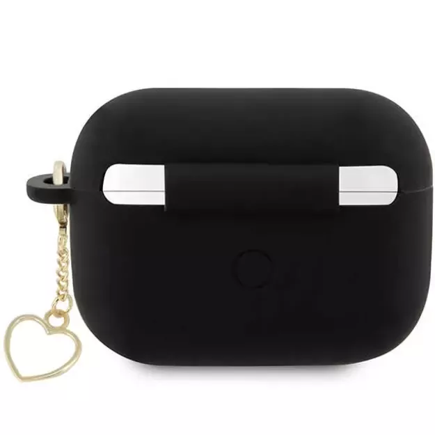 Guess GUAP2LSCHSK AirPods Pro 2 cover black/black Silicone Charm Heart Collection 1