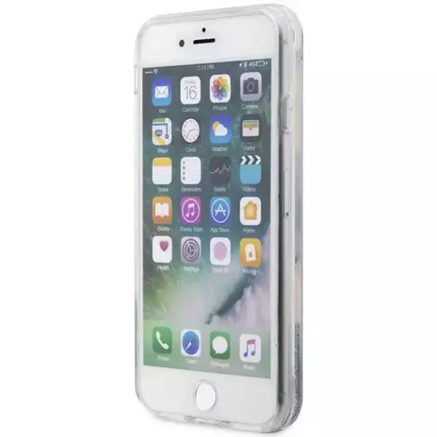 Karl Lagerfeld KLHCI8LNKHCH iPhone 7/8/ SE 2020/2022 silver/silver hardcase Glitter Karl Head 4