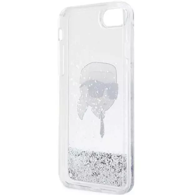 Karl Lagerfeld KLHCI8LNKHCH iPhone 7/8/ SE 2020/2022 silver/silver hardcase Glitter Karl Head 6