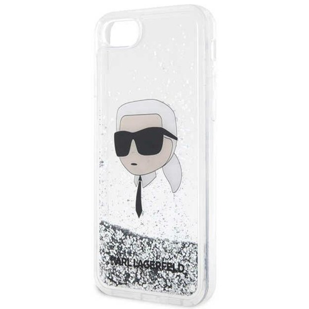 Karl Lagerfeld KLHCI8LNKHCH iPhone 7/8/ SE 2020/2022 silver/silver hardcase Glitter Karl Head 12