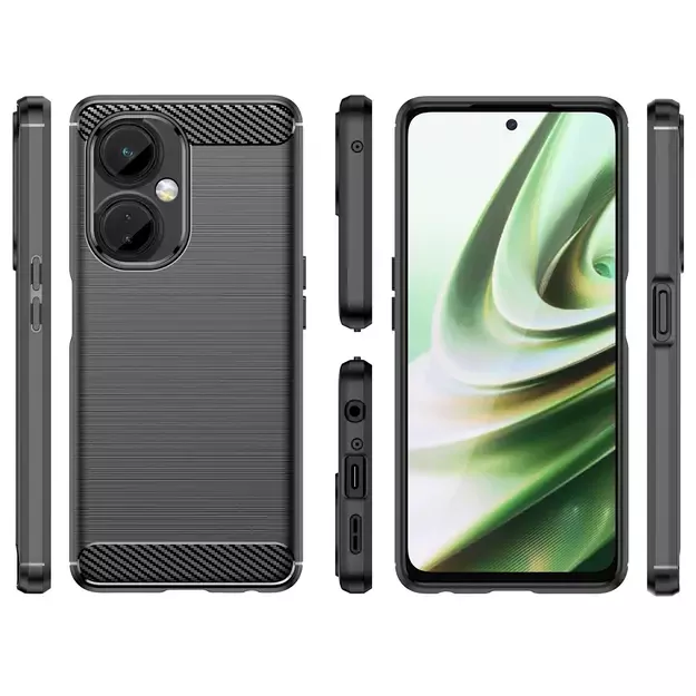 Carbon Case case for OnePlus Nord CE 3 flexible silicone carbon cover black 1