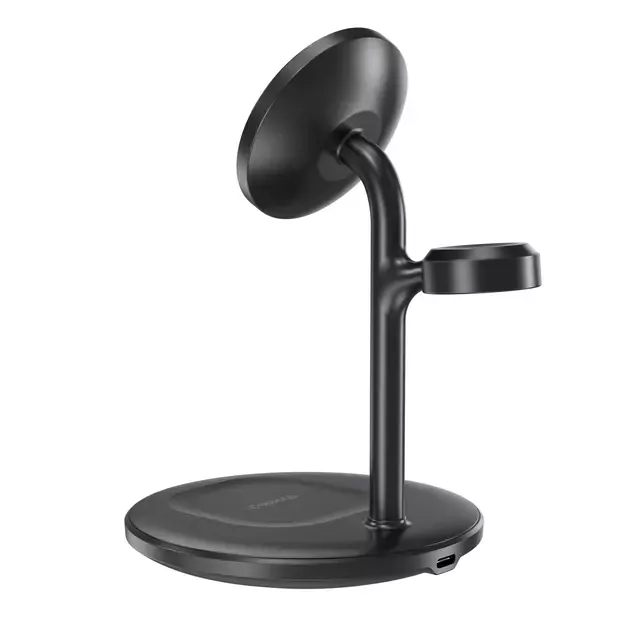 Choetech T585-F 3in1 Magnetic wireless charger station for iPhone 12/13/14 series,AirPods Pro and iwatch charger Black 4