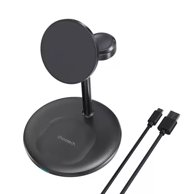 Choetech T585-F 3in1 Magnetic wireless charger station for iPhone 12/13/14 series,AirPods Pro and iwatch charger Black 6