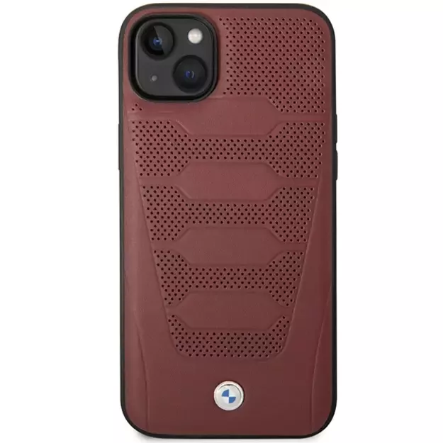 Case BMW BMHCP14S22RPSR iPhone 14 6.1&quot  burgundy/burgundy Leather Seats Pattern 2