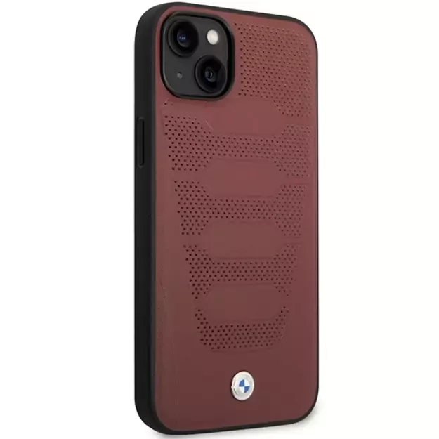 Case BMW BMHCP14S22RPSR iPhone 14 6.1&quot  burgundy/burgundy Leather Seats Pattern 1