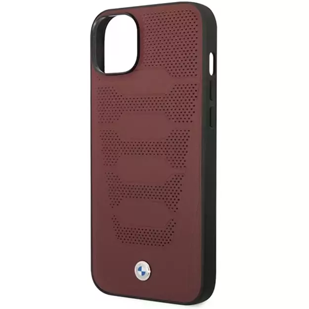 Case BMW BMHCP14S22RPSR iPhone 14 6.1&quot  burgundy/burgundy Leather Seats Pattern 5