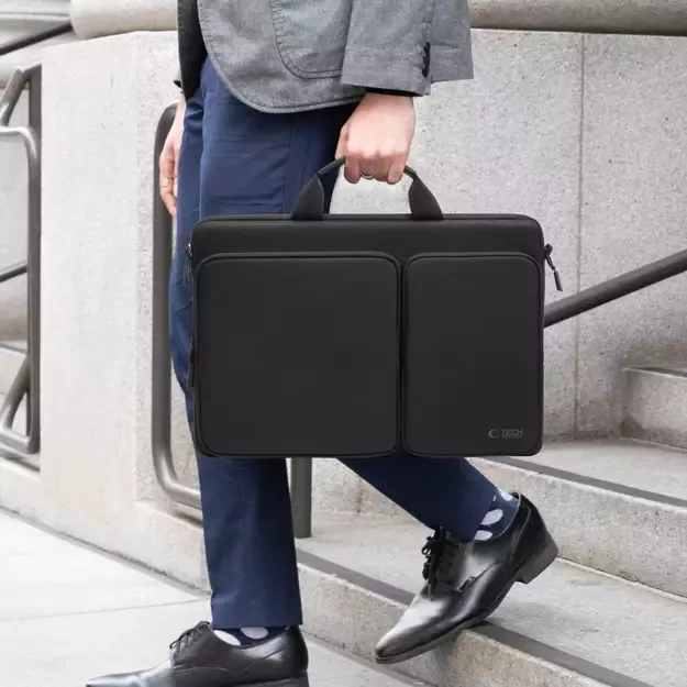 Tech-Protect Defender Bag for 17&quot  Laptop - Black 17