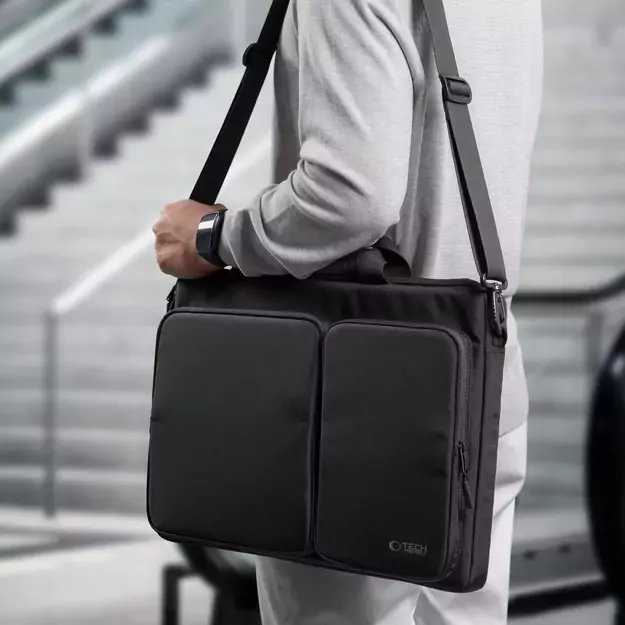 Tech-Protect Defender Bag for 17&quot  Laptop - Black 16