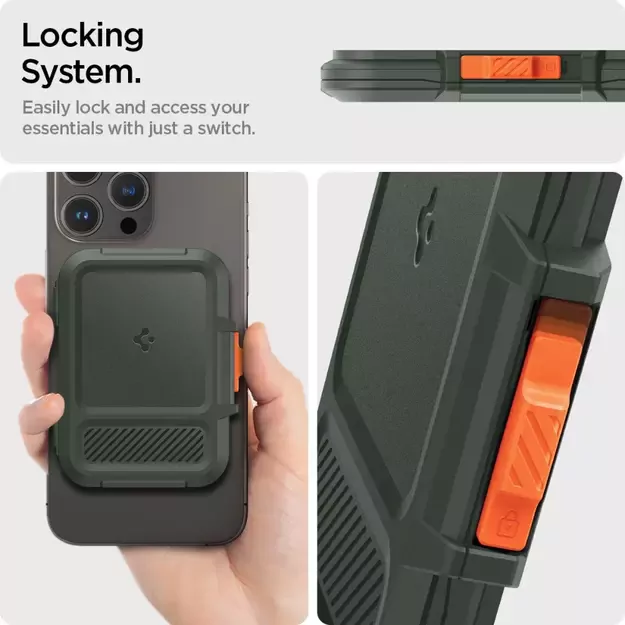 Spigen Lock Fit MagSafe Card Case - Green 16
