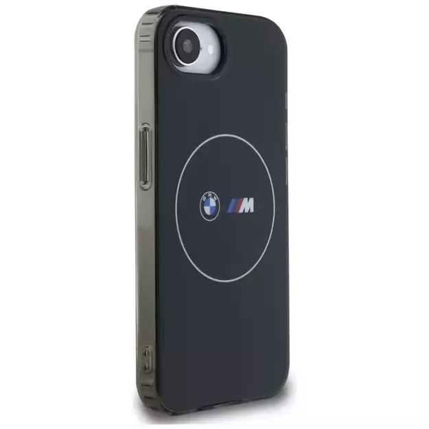 BMW IML Metal White Circle MagSafe iPhone 16e Case - Black 3