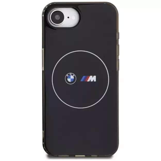 BMW IML Metal White Circle MagSafe iPhone 16e Case - Black 2