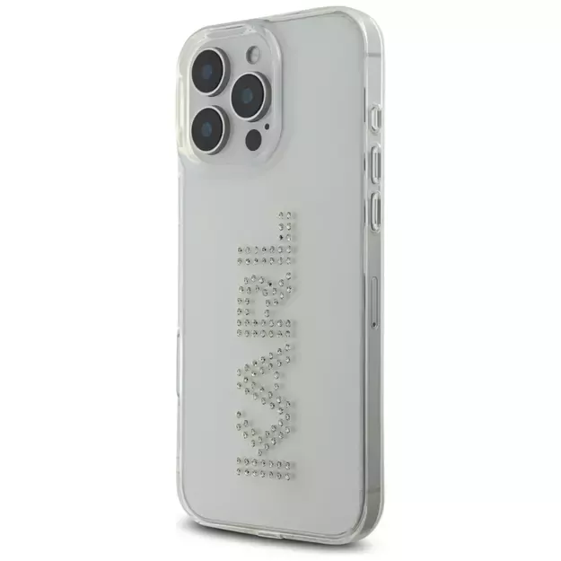 Karl Lagerfeld IML Rhinestones Logo iPhone 16 Pro Case - Clear 1