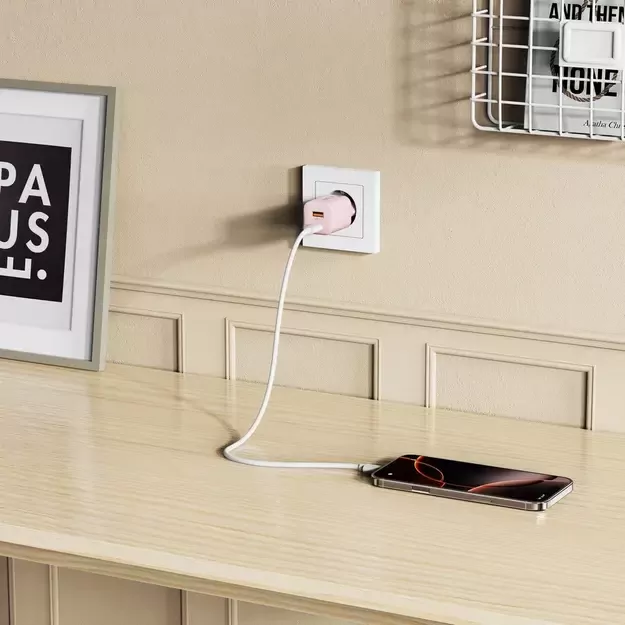 Tech-Protect NCM33W 2-port PD33W/QC3.0 wall charger - pink 6