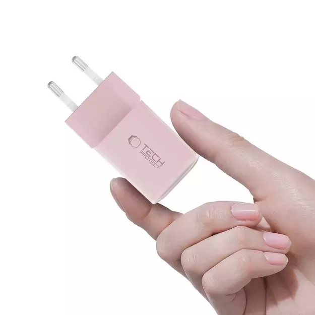 Tech-Protect NCM33W 2-port PD33W/QC3.0 wall charger - pink 4