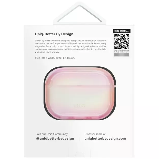Uniq Iridescia AirPods Pro 2 Hang Case - Holo Pink 4